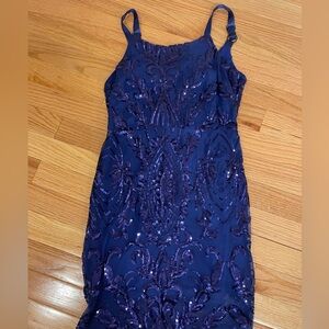 Blue sparkly party dress size 12 from poppies and roses